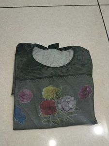 new Floral Print Casual Dress women T shirt