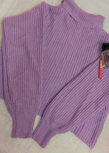oversized Lavender Knit Turtleneck🌷