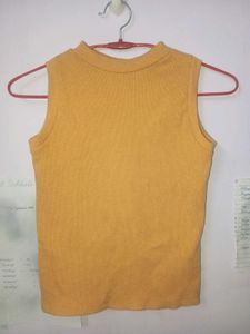 Solid Ribbed Square Neck Top