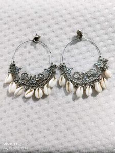 Seashell Hoop Earrings