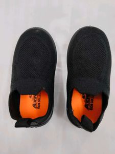 Black Knit Slip-On Boys Sneakers (CK)