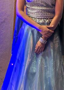 Blue Embellished Lehenga Choli Set