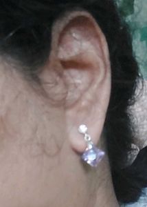 Dainty Lavender Crystal Drops 925 silver