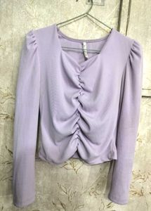 Ruched Lavender Top