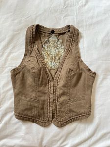 Jeans Embroidered Vest