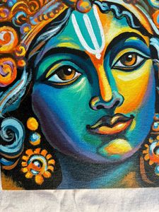 Abstract Krishna Painting On Canvas