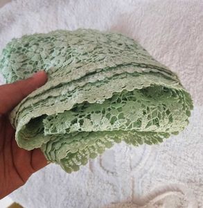 Mint Floral Lace Trim