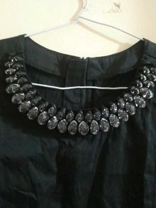 Black gemstone Mini Dress