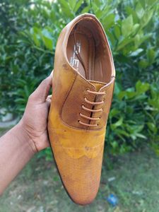 Tan Leather Oxford Dress Shoes
