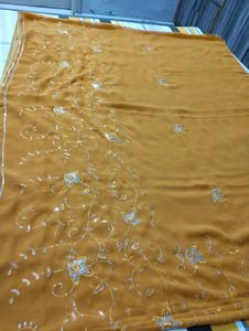 Party Wear Sari With Blouse
