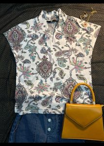 White Floral Top