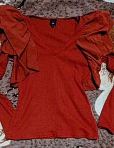 Ruffle Sleeve Top