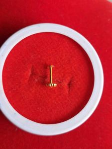 Gold Nose Pin All 3 Side Small Heart Shape