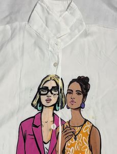 Graphic Print Crop shirt