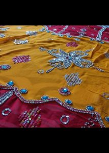 Red Rajput Saree