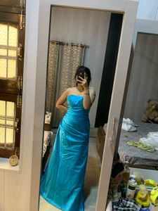 Teal Tubeless Striated Gown 🌸🦋🎀