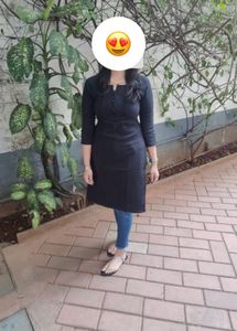 Black Kurti with Buttons