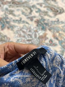 Blue Paisley Print Romper