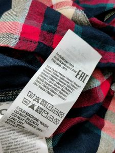 Navy Blue Checkered Shirt