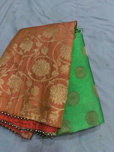 Green Banarasi Silk chaniya choli
