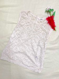 Jennyfer White Lace Top