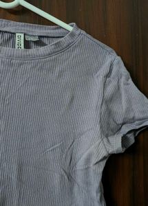 H&amp;M Lavender Ribbed Top
