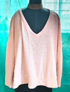 🎁Buy 2 Get 1 Free🎁Peach V-Neck Pullover Top