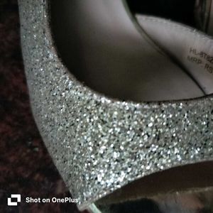 Just once used Sparkling Gold Party Heels