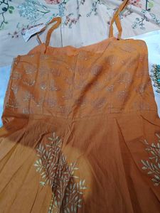 Orange Floral Dress