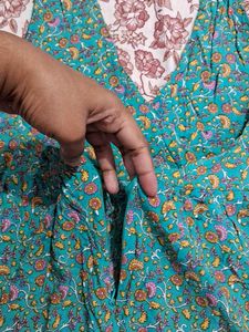 Floral Bohemian tie up dress