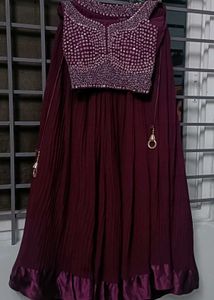 wine Elegant Lehenga Choli
