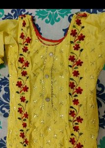 3 Sharara Set Beautiful Yellow