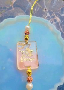 Ganesh Rakhi - Turquoise &amp; Gold