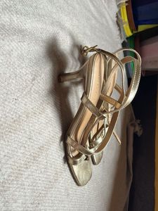 Gold Strappy Heels