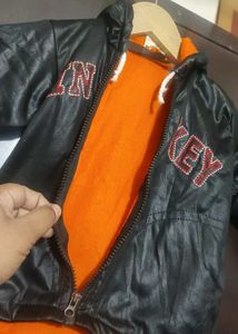 Black Sweatshirt &amp; Pajami Set For Baby 3 -6 Month