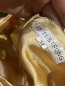 Prity Strong Satin Gold Top