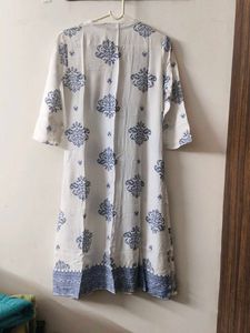 Printed White Kurta
