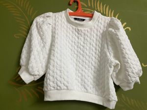 Zudio White Crop T-shirt
