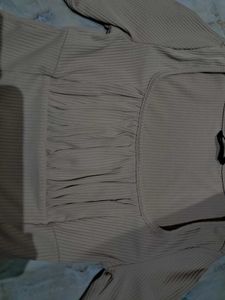 Ribbed 3/4 Sleeve Crop Top