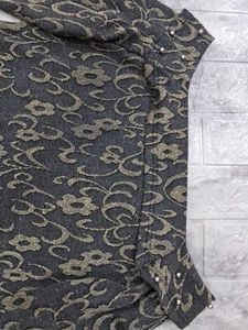 Off Shoulder Black Golden Top