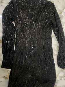 Savana Most Trending Viral  Black Sequin Dress