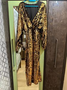 Selected Sequins Wrap Party Dress