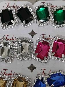 Stud Earrings with Rhinestones