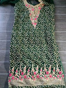 Elegant Green Embroidered Salwar Suit