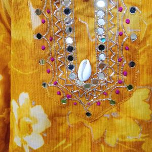 Floral Yellow Kurta Set