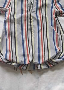 Striped Button-Up Top Combo