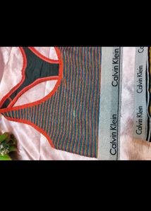 Calvin Klein Striped Lingerie Set