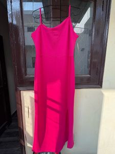 Pink Bodycon Midi Dress