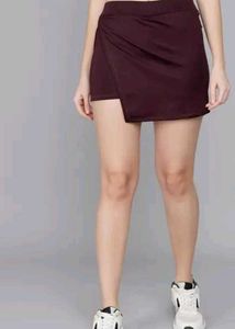 Slim fit high waist mini skort
