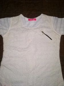 White Embellished Top